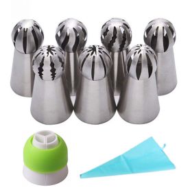 Stainless Steel Russian Decorating Mouth Set, Cream Cake Torch Decorating Mouth