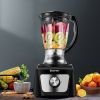 8 Cup Food Processor 500W Variable Speed Blender Chopper with 3 Blades - Color: Black