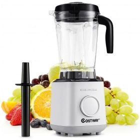 1500W Countertop Smoothies Blender with 10 Speed and 6 Pre-Setting Programs - Color: White