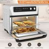 8-in-1  Convection Air Fryer Toaster Oven with 5 Accessories and Recipe-Silver - Color: Silver