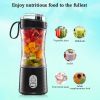 Portable Blender Type-C Rechargeable Juicer Cup Electric Blender for Travel Kitchen 380ml White