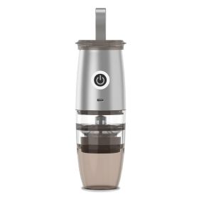 Portable Electric Coffee Grinder with 5 Precise Grind Settings USB Charging Automatic Coffee Bean Grinder Mill Silver