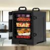 81 Quart Capacity End-loading Insulated Food Pan Carrier-Black - Color: Black