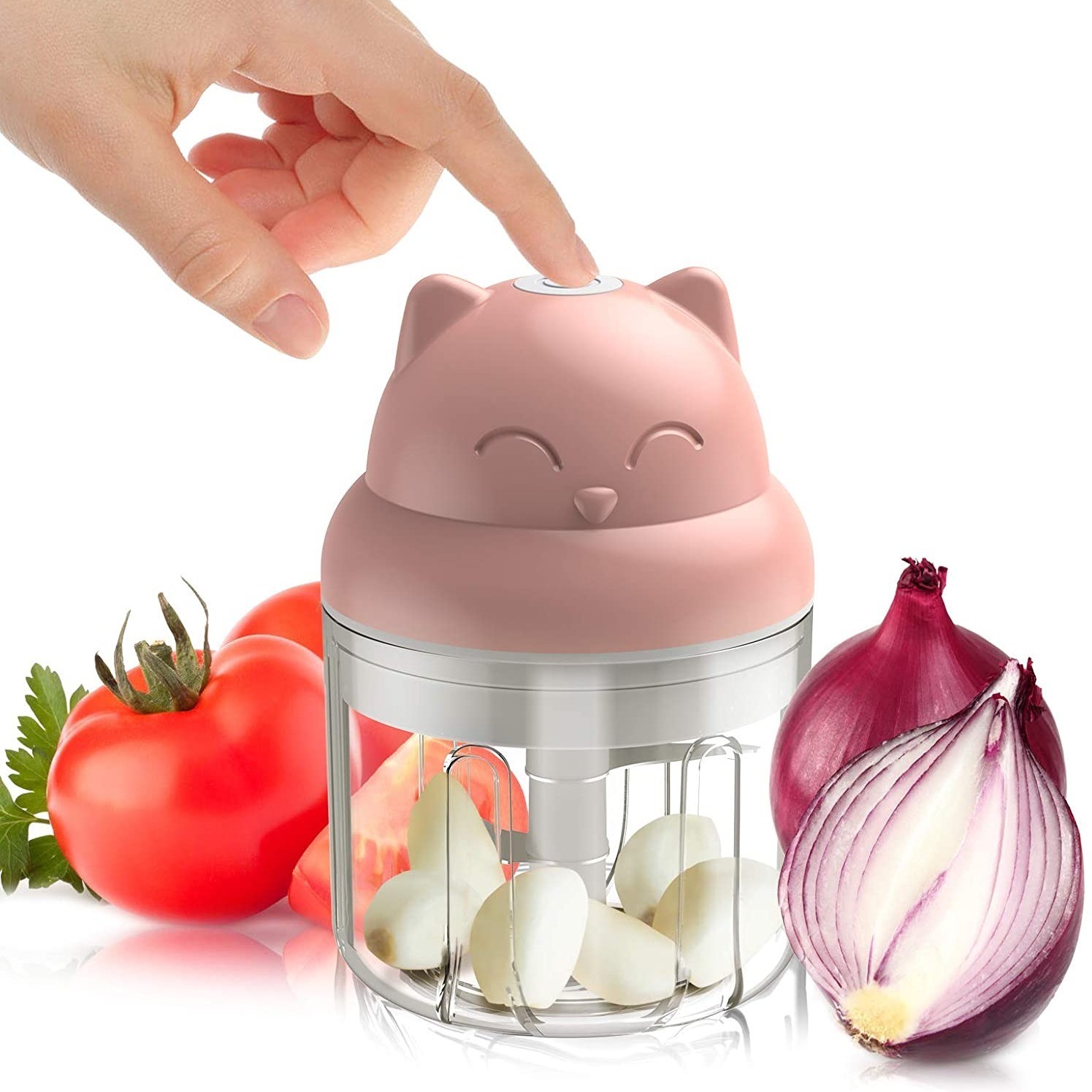 Mini Vegetable Processor Garlic Masher Portable Onion Mixer Ginger Mea –  vacpi