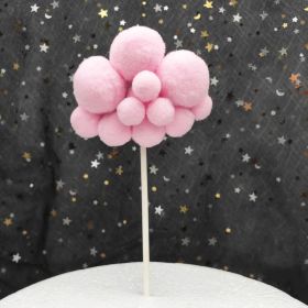 Creative Large And Small Cloud Cake Decoration Card (Option: Pink-Large short)