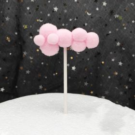 Creative Large And Small Cloud Cake Decoration Card (Option: Pink-Small)