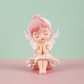 Ballerina Girl Home Decor Piece Cake Decoration (Option: Sit down B)