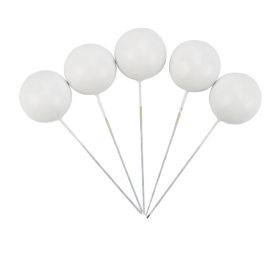 Candy-colored Decorative Round Ball Glossy Ornaments (Option: White-2.5cm-5PCS)